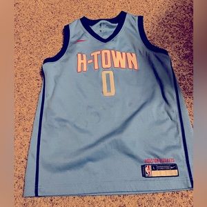 Rare Russell Westbrook H-Town NBA Swingman Jersey, Youth Large (14/16)